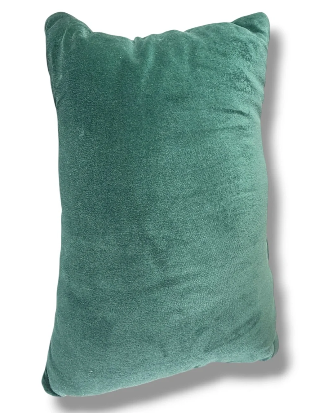 NWT Cynthia Rowley Green Velvet Champagne Bottle Appliqué Pillow 12x18”